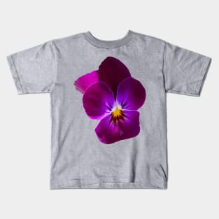 Purple Violet Flower Photo Kids T-Shirt